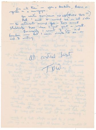 Lot #871 Thornton Wilder Handwritten Letter Signed - Image 2