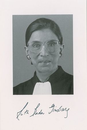 Lot #247 Ruth Bader Ginsburg Signed Photograph