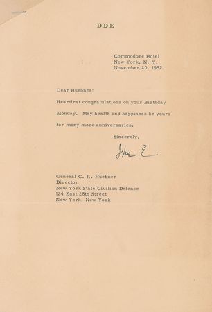Lot #57 Dwight D. Eisenhower Typed Letter Signed - Image 1
