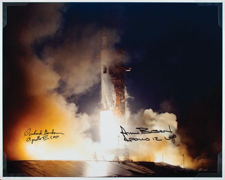 Lot #386 Apollo 12: Bean and Gordon Signed Photograph - Image 1