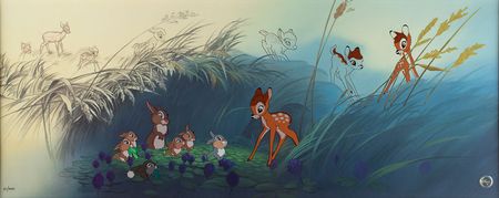 Lot #726 Bambi limited edition hand-painted cel Limited Edition Hand-Painted Cel - Image 1
