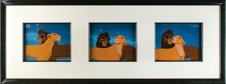 Lot #725 Kiara and Kovu hand-painted presentation cels and matching drawings from The Lion King II: Simba's Pride Hand-Painted Presentation Cels and Matching Drawings - Image 5