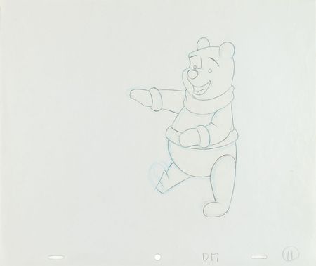 Lot #684 Winnie the Pooh production cel and matching drawing signed by Frank Thomas and Ollie Johnston Production Cel - Image 3