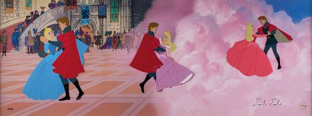 Lot #733 Sleeping Beauty limited edition hand-painted cel signed by Eyvind Earle Limited Edition Hand-Painted Cel - Image 1
