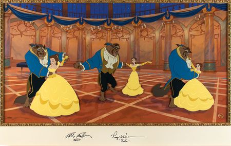 Lot #735 Beauty and the Beast limited edition hand-painted cel signed by Paige O'Hara and Robbie Benson Production Cel - Image 2