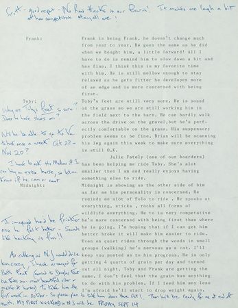 Lot #80 Jacqueline Kennedy Handwritten Notes - Image 1