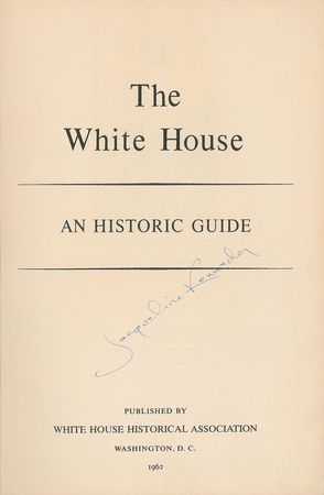 Lot #123 Jacqueline Kennedy Signed White House Guide Book - Image 2