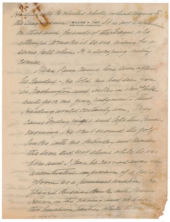Lot #166 William H. Taft Handwritten Letter Signed - Image 3