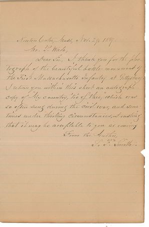 Lot #829 Samuel Francis Smith: 