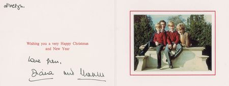 Lot #200 Princess Diana and Prince Charles Christmas Card - Image 1
