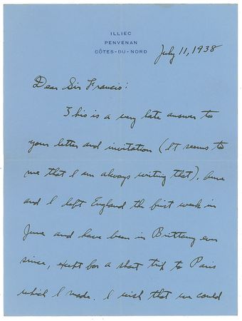 Lot #371 Charles Lindbergh Handwritten Letter Signed - Image 1