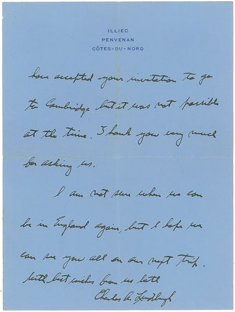 Lot #371 Charles Lindbergh Handwritten Letter Signed - Image 2