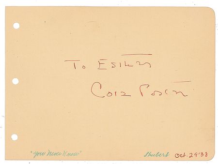 Lot #916 Cole Porter - Image 1