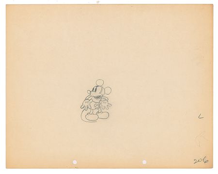 Lot #607 Mickey Mouse production drawing from The Karnival Kid - Image 1