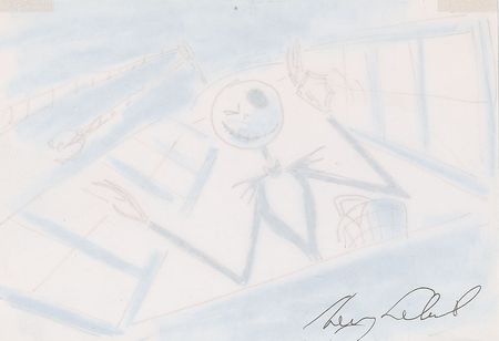 Lot #692 Jack Skellington storyboard drawings from The Nightmare Before Christmas Storyboard Drawings - Image 4