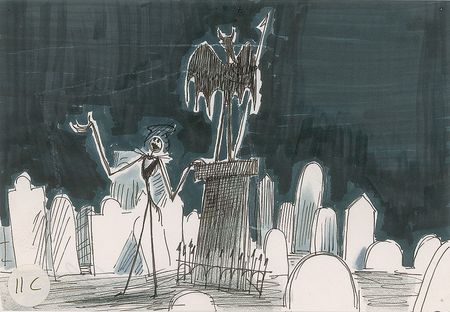 Lot #691 Jack Skellington concept drawing from The Nightmare Before Christmas Concept Drawing - Image 1