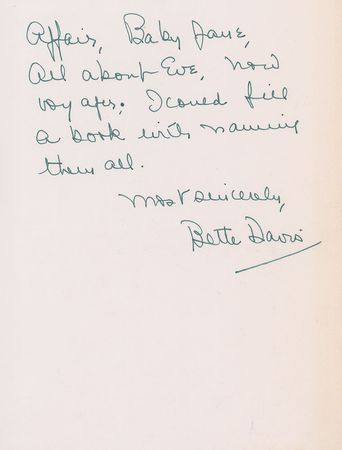 Lot #988 Bette Davis: Davis names her favorite roles: 