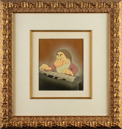 Lot #487 Grumpy production cel from Snow White and the Seven Dwarfs Production Cel - Image 2