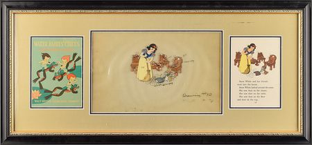 Lot #494 Snow White and forest animals production cel from Snow White and the Seven Dwarfs Production Cel - Image 1