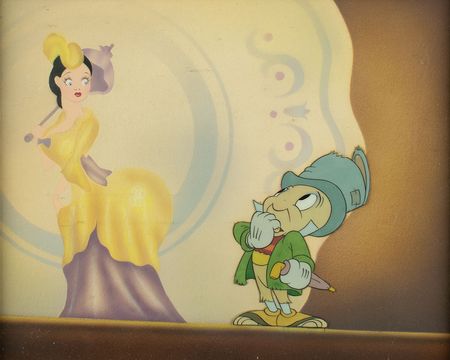 Lot #507 Jiminy Cricket production cel from Pinocchio Production Cel - Image 1