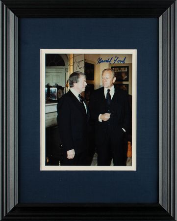 Lot #45 Jimmy Carter and Gerald Ford Signed Photograph - Image 2
