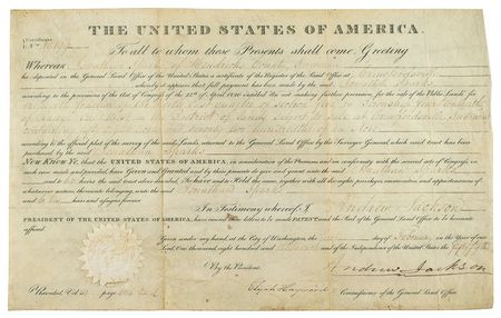 Lot #2 Andrew Jackson Signed Document