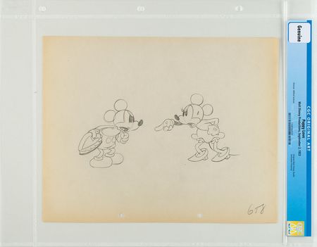 Lot #613 Mickey and Minnie Mouse production drawing from Puppy Love Production Drawing - Image 2
