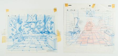Lot #675 Uncle Scrooge and Magica De Spell production cel and drawings from DuckTales Production Cel and Drawings - Image 3