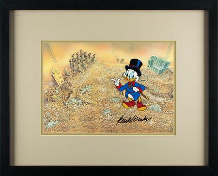 Lot #686 Uncle Scrooge production cel from DuckTales signed by Carl Barks Production Cel - Image 2