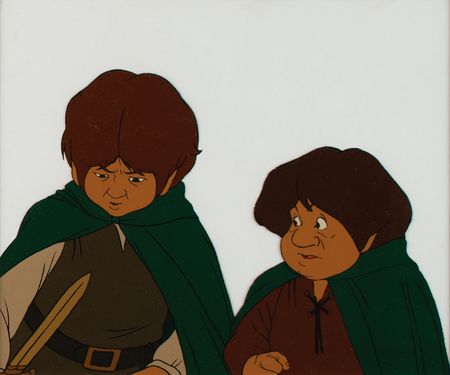 Lot #600 Frodo and Samwise production cel from The Lord of the Rings Production Cel - Image 1