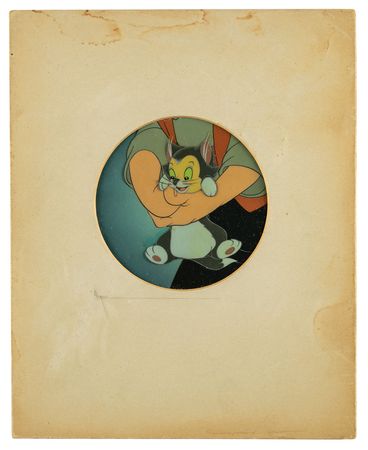 Lot #514 Figaro and Geppetto production cel from Pinocchio Production Cel - Image 2
