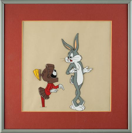 Lot #581 Bugs Bunny and Marvin the Martian production cel from Spaced Out Bunny Production Cel - Image 2