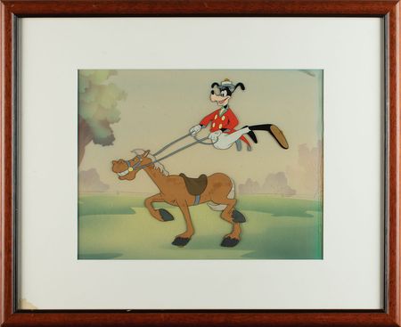 Lot #525 Goofy production cel from How to Ride a Horse Production Cel - Image 2