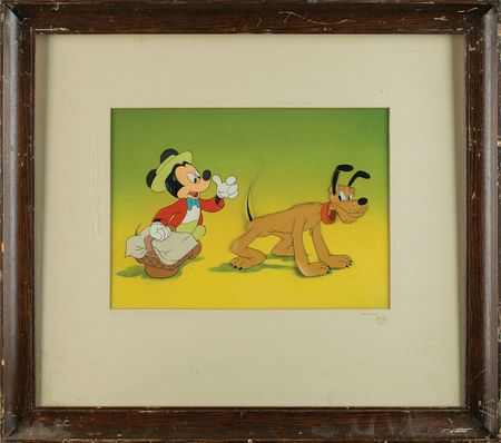 Lot #533 Mickey Mouse and Pluto production cel from Mickey and the Seal Production Cel - Image 2
