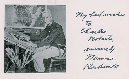 Lot #449 Norman Rockwell Signed Photograph - Image 1