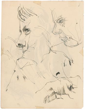 Lot #884 Beatles: Stuart Sutcliffe Sketches - Image 1