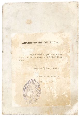 Lot #295 Notre Dame Stone Tablet Religious Relic - Image 2