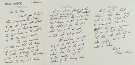 Lot #177 Ted Kennedy: 