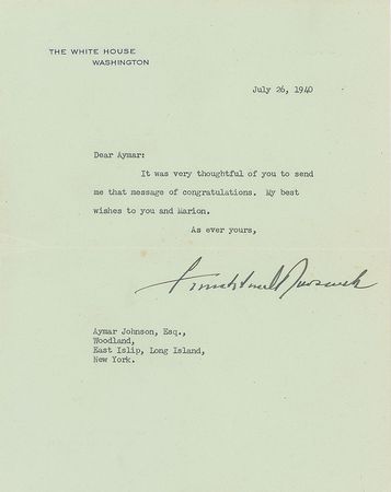 Lot #160 Franklin D. Roosevelt Typed Letter Signed - Image 1