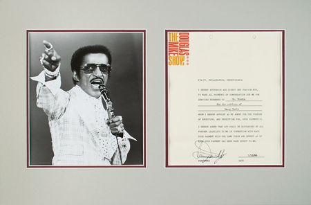 Lot #989 Sammy Davis, Jr Signed Document - Image 1