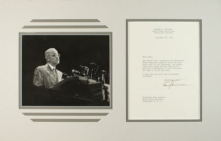 Lot #169 Harry S. Truman: Flowers from his former Secretary of State: 