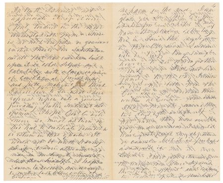 Lot #4 Franklin Pierce: Remarkable 16-page letter on the 'confusing' state of American politics during his post-presidential travels abroad - Image 7