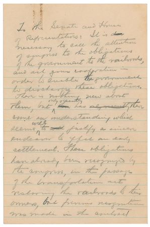 Lot #10 Warren G. Harding: “Everything hinges on