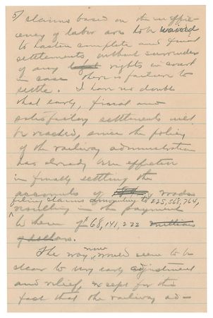 Lot #10 Warren G. Harding: ?Everything hinges on transportation??President Harding?s plea to Congress for a railroad bailout - Image 5