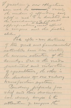 Lot #10 Warren G. Harding: ?Everything hinges on transportation??President Harding?s plea to Congress for a railroad bailout - Image 8