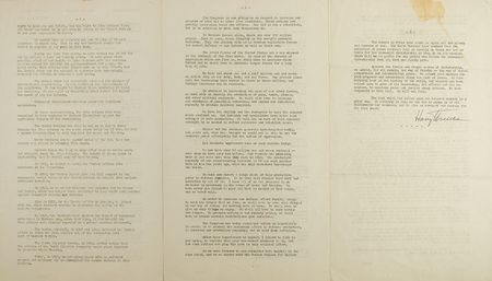 Lot #12 Harry S. Truman: Superb speech on American intervention in Korea: 