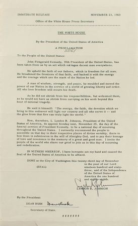 Lot #34 Lyndon B. Johnson: 