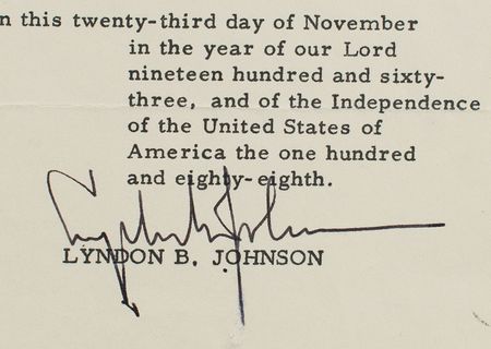 Lot #34 Lyndon B. Johnson: 