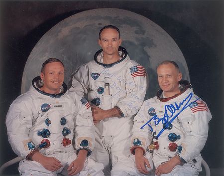 Lot #383 Apollo 11: Aldrin and Collins Signed Photograph - Image 1