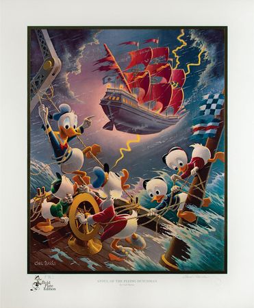 Lot #745 Carl Barks: Afoul of the Flying Dutchman Lithograph - Image 1
